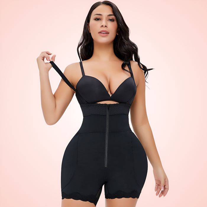 Hooks and Zipper Tummy Tucker and Waist Trainer Shapewear Shorts