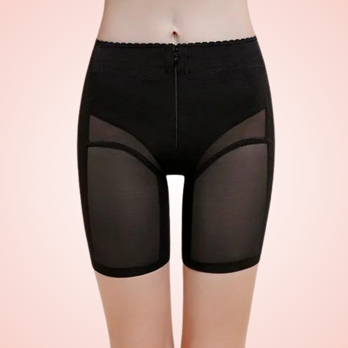 Waist Trainer Shorts with Front Zipper