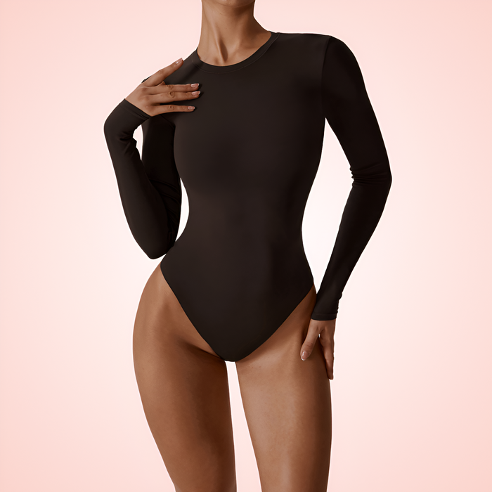 Women Long Sleeve Thong Shapewear Bodysuit