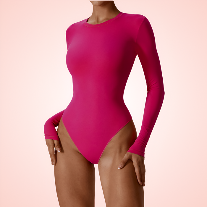 Women Long Sleeve Thong Shapewear Bodysuit