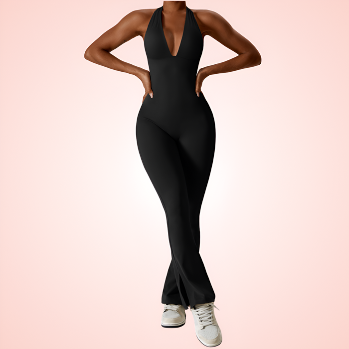 Women Sleeveless Shaping Jumpsuit with Built In Bra