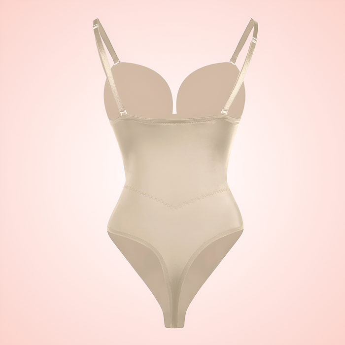 Bodythong Shapewear with Built-In Bra and Adjustable Straps