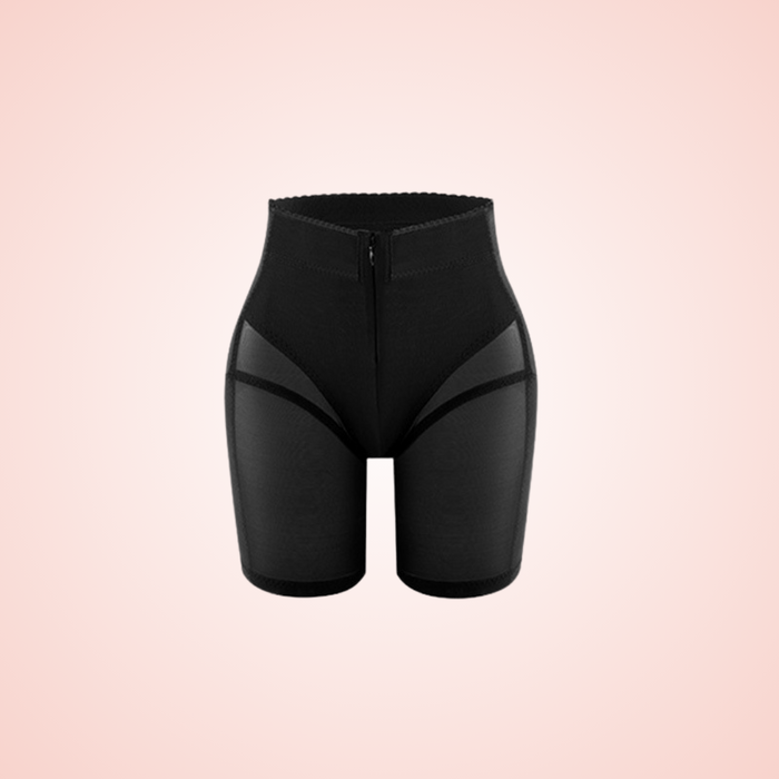 Waist Trainer Shorts with Front Zipper