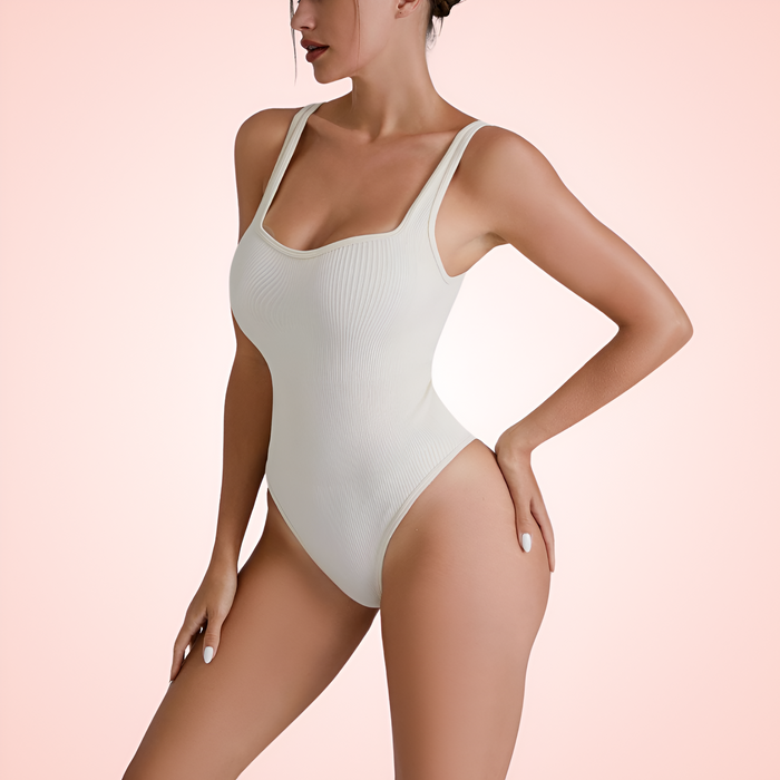 Seamless Low Back Shaping Bodysuit with Shoulder Straps