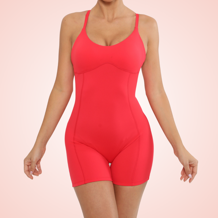Women Low Back Fitness Shaping Jumpsuit