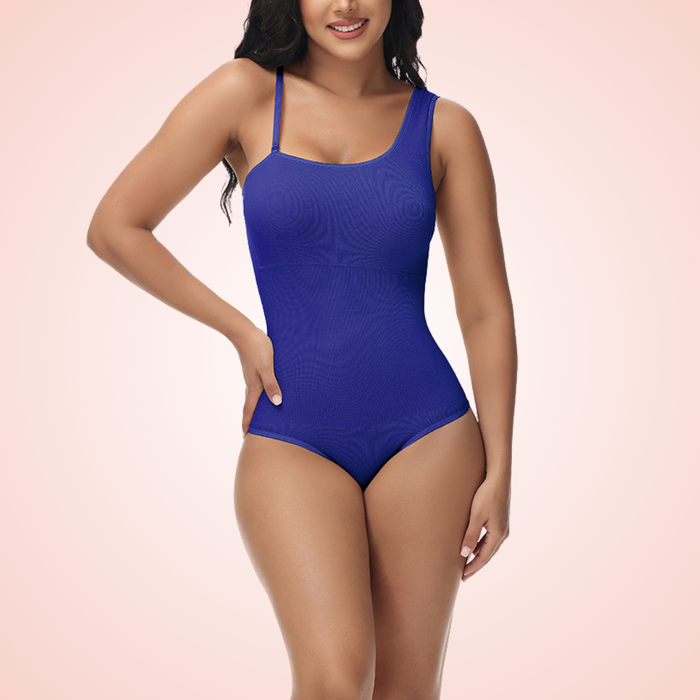 Tummy Control Shaping Bodysuit With Detachable Strap