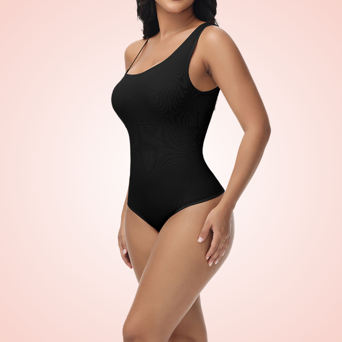 Tummy Control Shaping Bodysuit With Detachable Strap